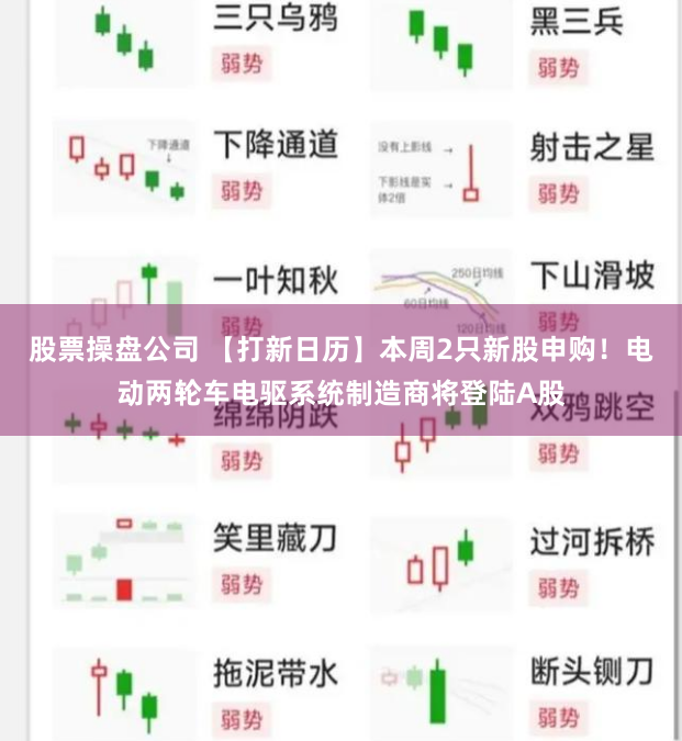 股票操盘公司 【打新日历】本周2只新股申购！电动两轮车电驱系统制造商将登陆A股