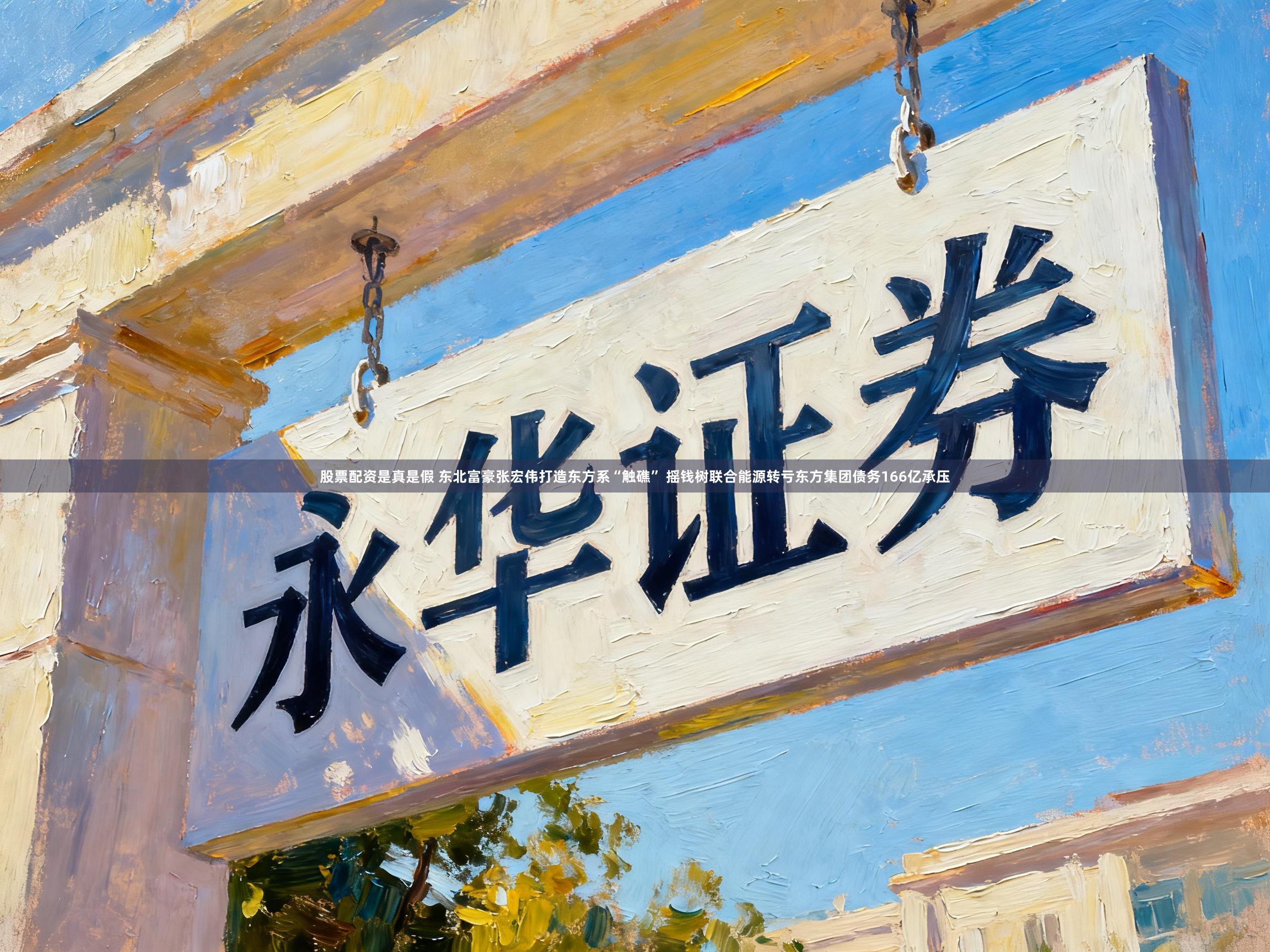 股票配资是真是假 东北富豪张宏伟打造东方系“触礁” 摇钱树联合能源转亏东方集团债务166亿承压