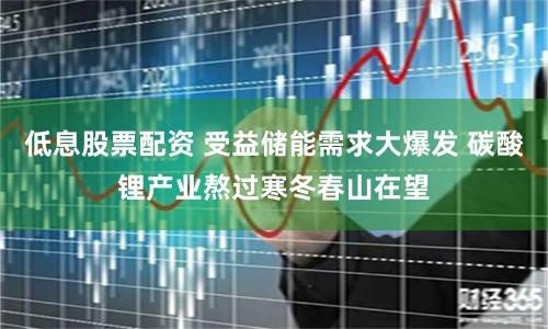 低息股票配资 受益储能需求大爆发 碳酸锂产业熬过寒冬春山在望